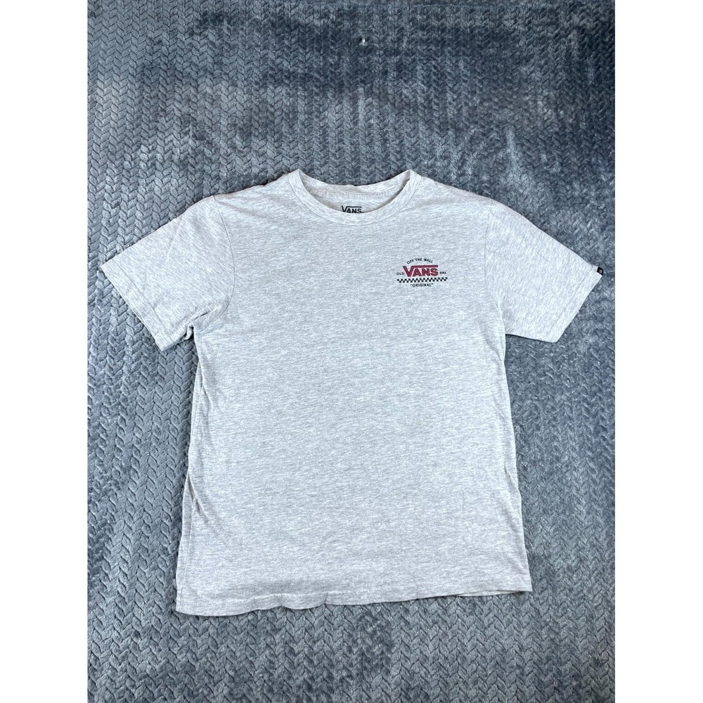 Vans Off The Wall Original T-Shirt Youth Large (12-14) Heather Gray Classic Fit